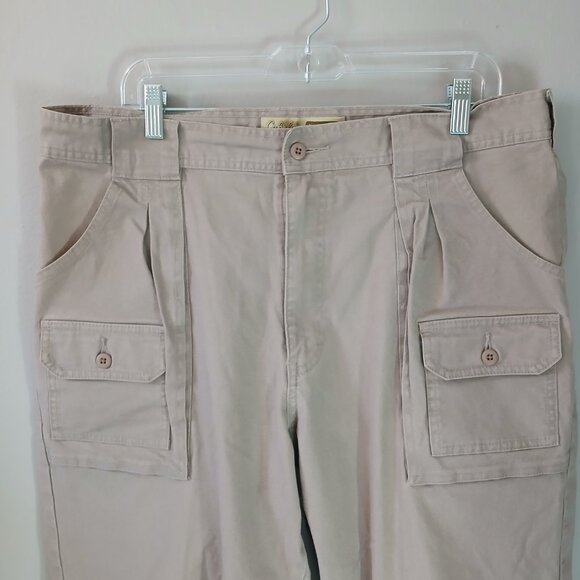 CABELAS Men's Pants Cargo 7‎ Pocket Pants Size 38 Hiking Outdoor Cotton Spandex - Picture 2 of 16